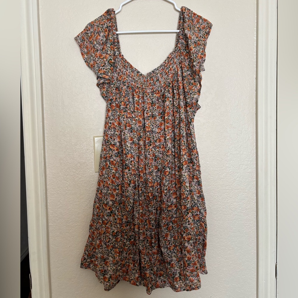 Natural Life Floral Ruffle Dress XL